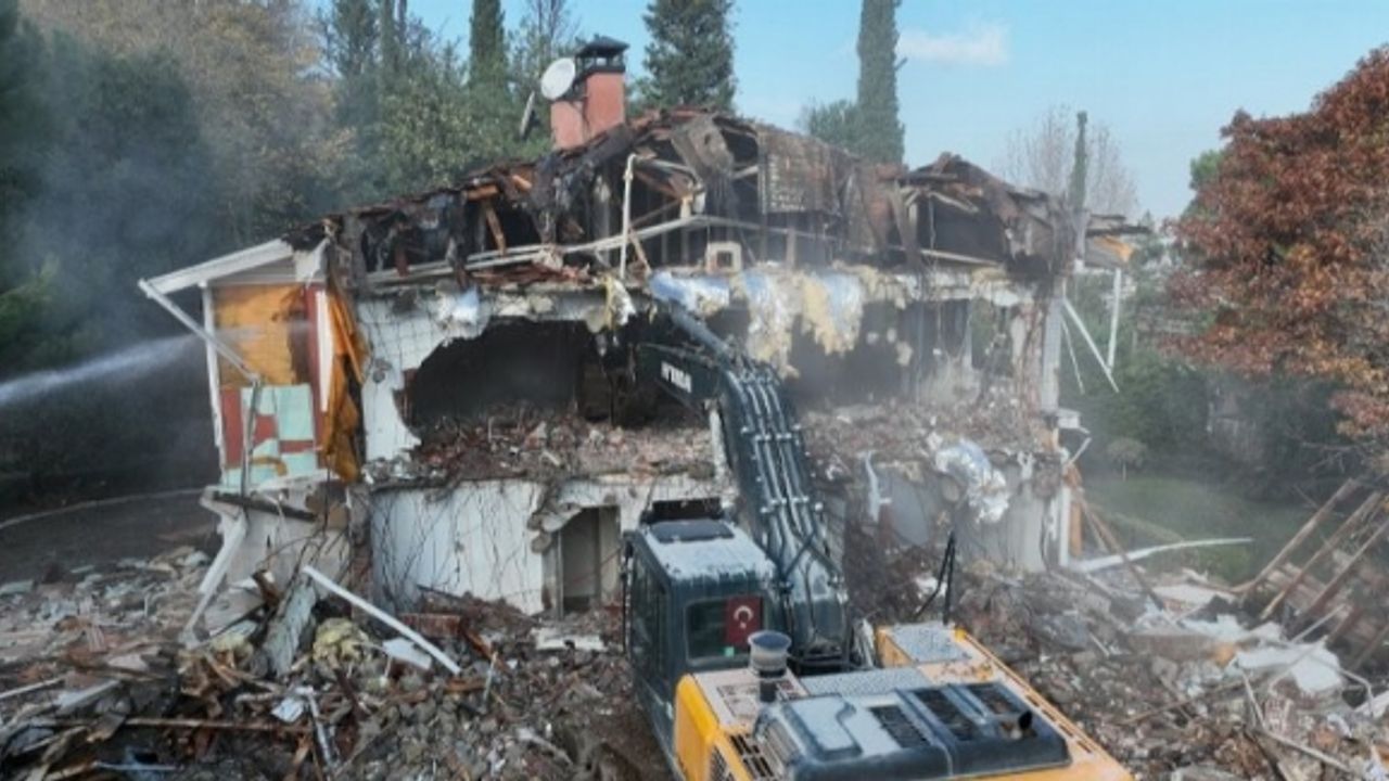Bursa'da 'Başkanlık Konutu'nda yıkım tamamlandı