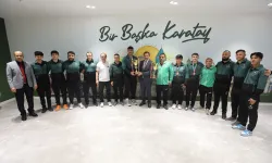 Konya Karatay'da başarılı sporcular makamda