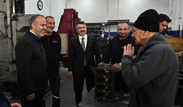Bursa'da Başkan Aktaş'tan Otosansit esnafına ziyaret