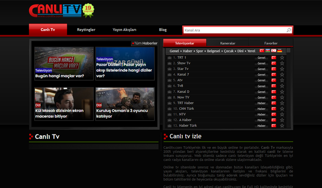 Türkiye'nin ilk yayın platformu: Canlitv.com