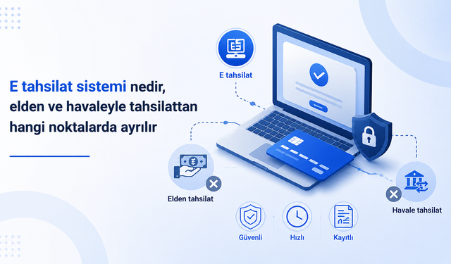 E tahsilat sistemi nedir? Elden ve havaleyle tahsilattan hangi noktalarda ayrılır?