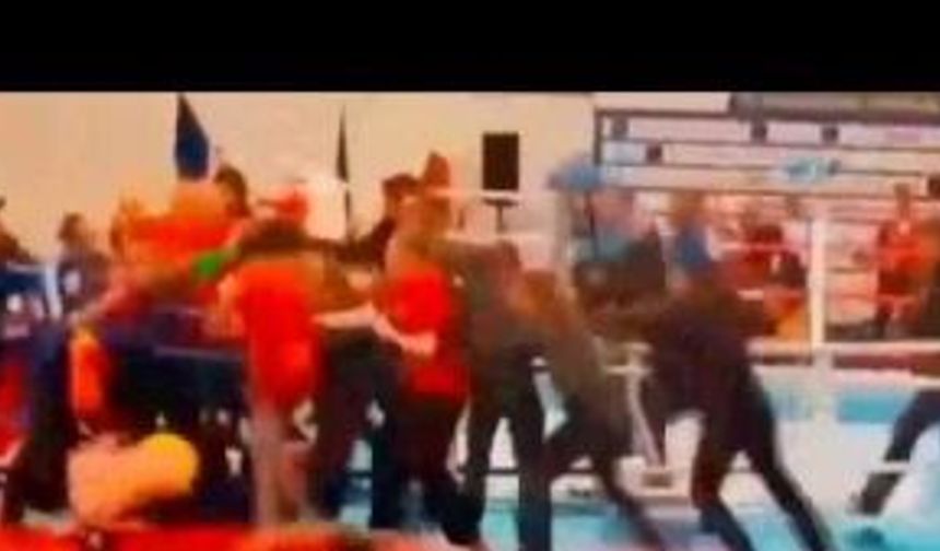 Azerbaycan ve Ermenistan sporcuları kavga etti